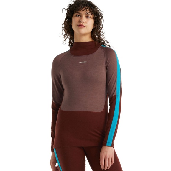 Icebreaker Tops - Icebreaker Women's 200 Sonebula Long Sleeve High Neck Thermal Top in XS